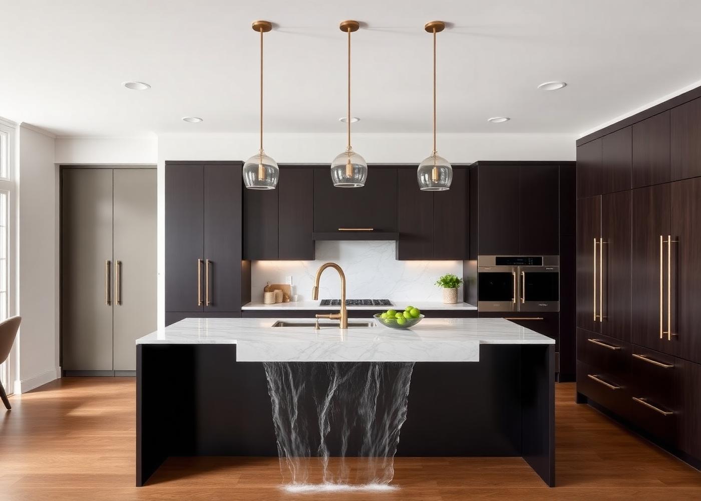 Dark & Brass Kitchen